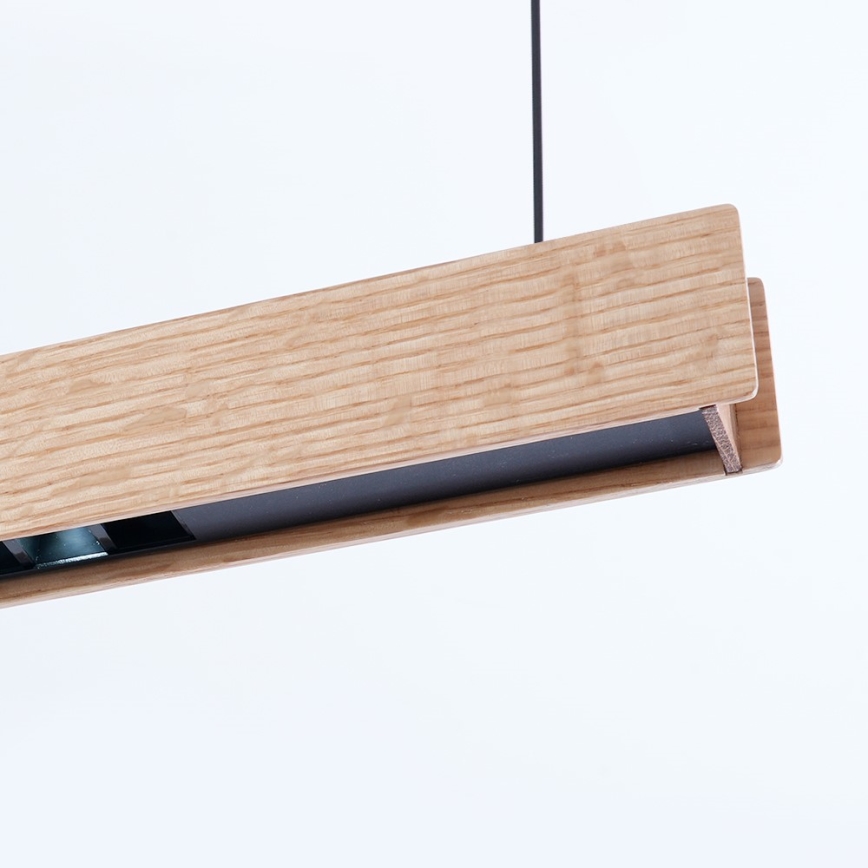 Immax NEO 07303L - LED Stmívatelný lustr na lanku MADEIRA LED/26W/230V Wi-Fi Tuya 122 cm dub + dálkové ovládání