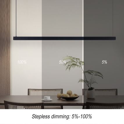 Immax NEO 07307L - LED Stmívatelný lustr na lanku MADEIRA LED/33W/230V Wi-Fi Tuya 152 cm černá + dálkové ovládání