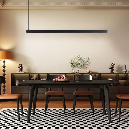 Immax NEO 07307L - LED Stmívatelný lustr na lanku MADEIRA LED/33W/230V Wi-Fi Tuya 152 cm černá + dálkové ovládání