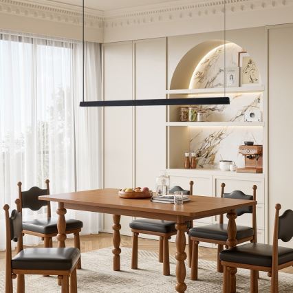 Immax NEO 07308L - LED Stmívatelný lustr na lanku MADEIRA LED/44W/230V Wi-Fi Tuya 202 cm černá + dálkové ovládání