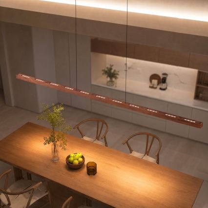 Immax NEO 07309L - LED Stmívatelný lustr na lanku se senzorem MADEIRA LED/37W/230V 157 cm ořech
