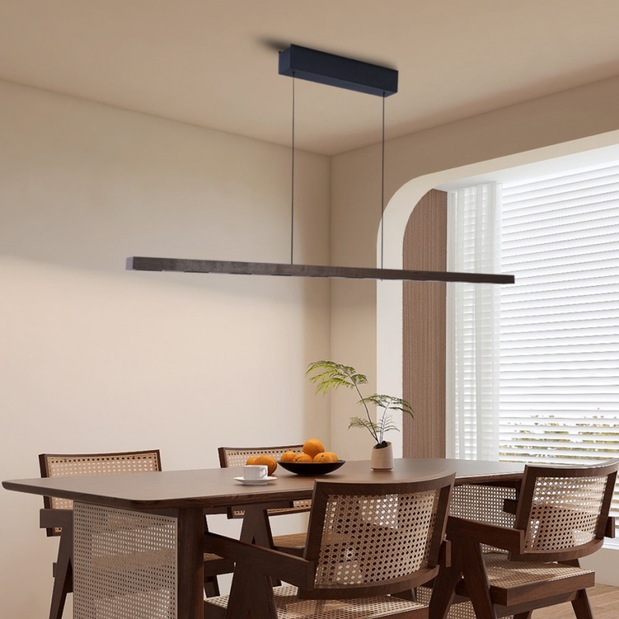 Immax NEO 07309L - LED Stmívatelný lustr na lanku se senzorem MADEIRA LED/37W/230V 157 cm ořech