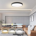 Immax NEO 07313L - LED Stmívatelné stropní svítidlo SEMPLICI LED/96W/230V pr. 80 cm Wi-Fi Tuya černá + dálkové ovládání