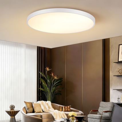 Immax NEO 07316L - LED Stmívatelné stropní svítidlo SEMPLICI LED/128W/230V pr. 100 cm Wi-Fi Tuya bílá + dálkové ovládání