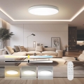 Immax NEO 07316L - LED Stmívatelné stropní svítidlo SEMPLICI LED/128W/230V pr. 100 cm Wi-Fi Tuya bílá + dálkové ovládání