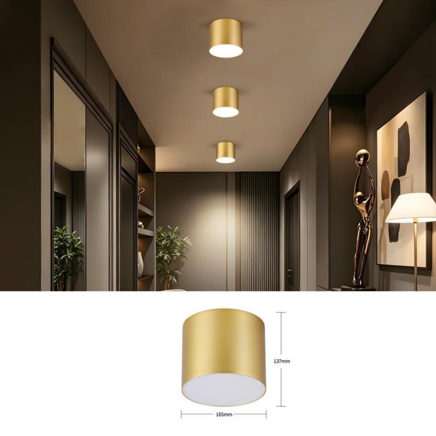 Immax NEO 07318L - LED Stmívatelné stropní svítidlo RONDATE LED/32W/230V pr. 16,5 cm Wi-Fi Tuya zlatá