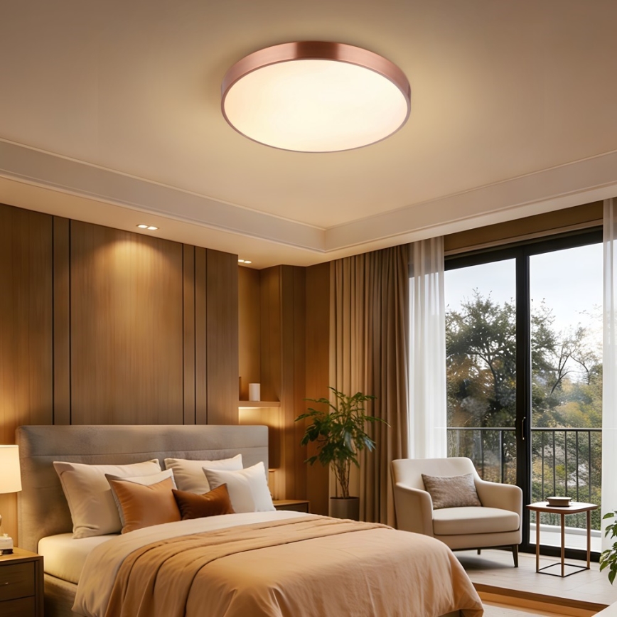 Immax NEO 07321L - LED Stmívatelné stropní svítidlo NEO LITE SEMPLICI LED/36W/230V pr. 40 cm měděná + dálkové ovládání