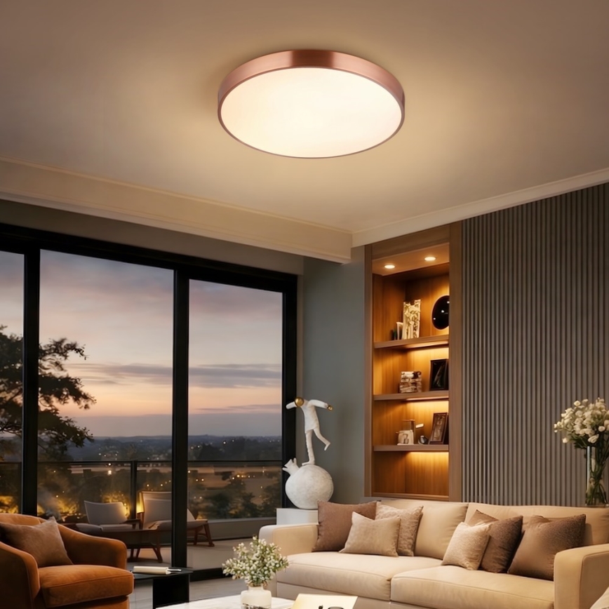 Immax NEO 07321L - LED Stmívatelné stropní svítidlo NEO LITE SEMPLICI LED/36W/230V pr. 40 cm měděná + dálkové ovládání