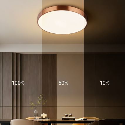 Immax NEO 07321L - LED Stmívatelné stropní svítidlo NEO LITE SEMPLICI LED/36W/230V pr. 40 cm měděná + dálkové ovládání