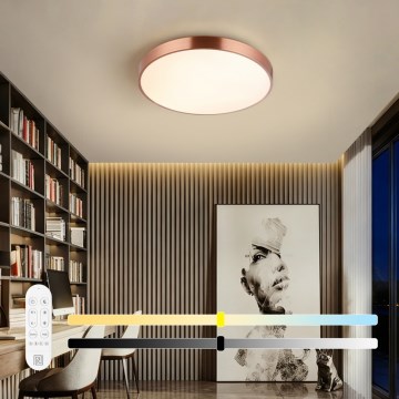 Immax NEO 07321L - LED Stmívatelné stropní svítidlo NEO LITE SEMPLICI LED/36W/230V pr. 40 cm měděná + dálkové ovládání