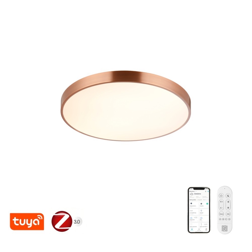 Immax NEO 07322L - LED Stmívatelné stropní svítidlo NEO LITE SEMPLICI LED/60W/230V pr. 60 cm měděná + dálkové ovládání