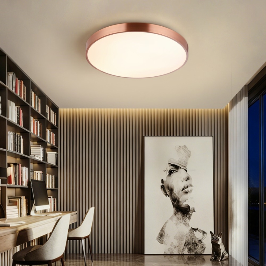 Immax NEO 07322L - LED Stmívatelné stropní svítidlo NEO LITE SEMPLICI LED/60W/230V pr. 60 cm měděná + dálkové ovládání