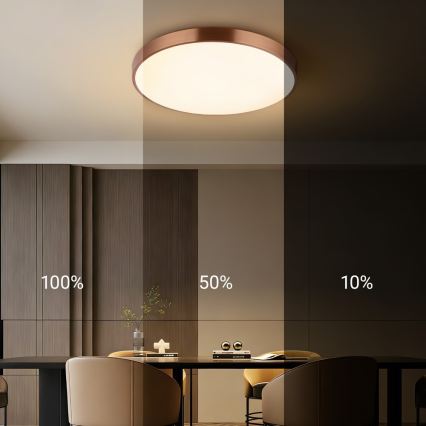 Immax NEO 07322L - LED Stmívatelné stropní svítidlo NEO LITE SEMPLICI LED/60W/230V pr. 60 cm měděná + dálkové ovládání