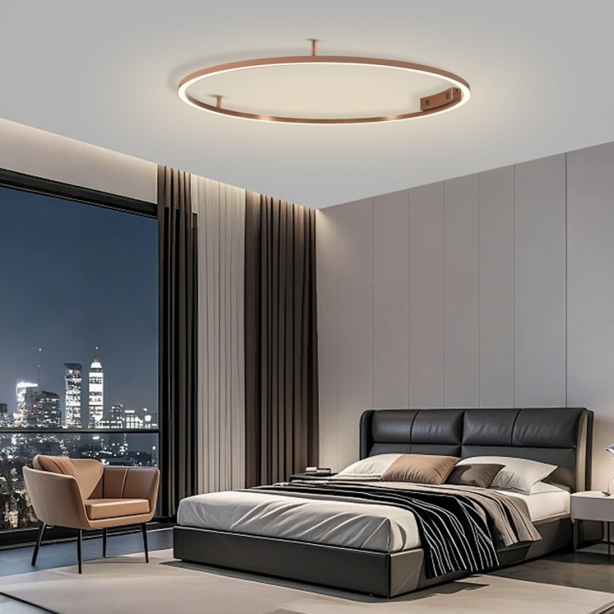 Immax NEO 07325-120C - LED Stmívatelné stropní svítidlo FINO LED/72W/230V 120 cm Tuya rose gold + dálkové ovládání