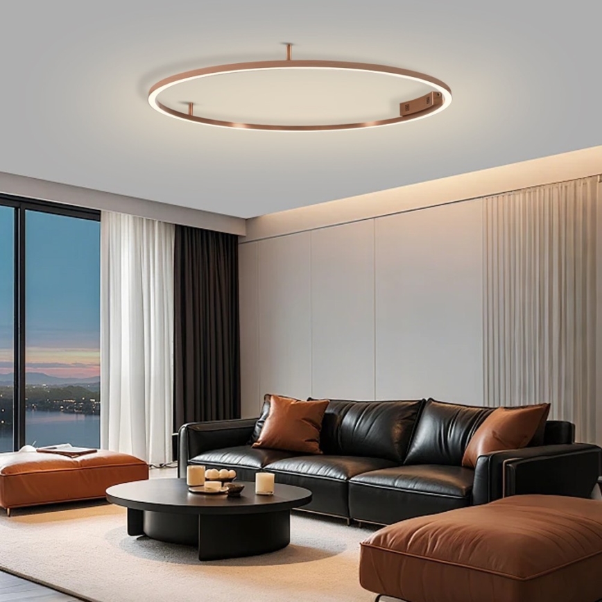 Immax NEO 07325-120C - LED Stmívatelné stropní svítidlo FINO LED/72W/230V 120 cm Tuya rose gold + dálkové ovládání
