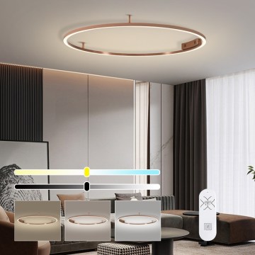 Immax NEO 07325-120C - LED Stmívatelné stropní svítidlo FINO LED/72W/230V 120 cm Tuya rose gold + dálkové ovládání