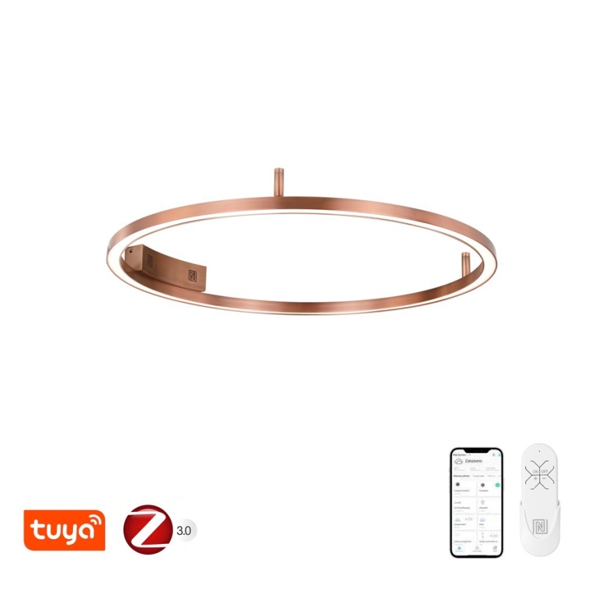 Immax NEO 07326-80C - LED Stmívatelné stropní svítidlo FINO LED/55W/230V 80 cm Tuya rose gold + dálkové ovládání