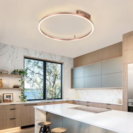 Immax NEO 07326-80C - LED Stmívatelné stropní svítidlo FINO LED/55W/230V 80 cm Tuya rose gold + dálkové ovládání