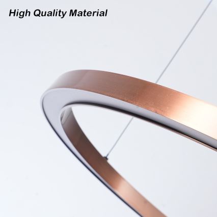 Immax NEO 07327L - LED Stmívatelný lustr na lanku FINO LED/55W/230V 80 cm rose gold Tuya + dálkové ovládání