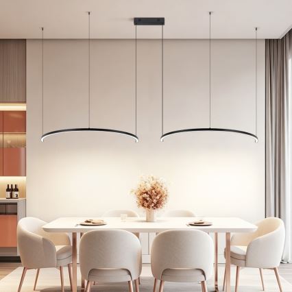 Immax NEO 07329L - LED Stmívatelný lustr na lanku FINO LED/72W/230V 120 cm černá Tuya + dálkové ovládání
