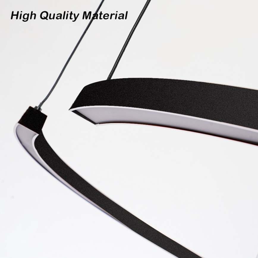 Immax NEO 07329L - LED Stmívatelný lustr na lanku FINO LED/72W/230V 120 cm černá Tuya + dálkové ovládání