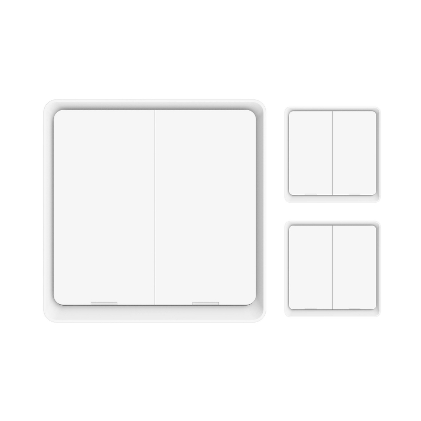 Immax NEO 07507C - SADA 3x Vypínač 2-tlačítkový SMART 3xCR2430 Zigbee 3.0 Tuya