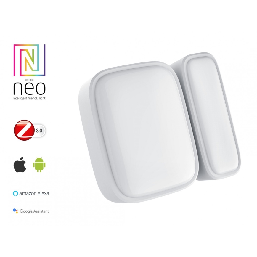 Immax NEO 07511L - SADA 2x Magnetické čidlo na okna a dveře SMART 1xCR2032  Zigbee Tuya