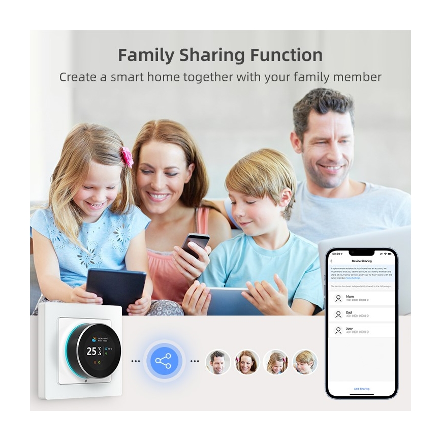 Immax NEO 07534L - Termostat pro podlahové topení SMART 230V/3A Wi-Fi Tuya