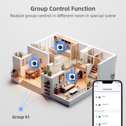 Immax NEO 07535L - Termostat pro elektrické podlahové topení SMART 230V/16A Wi-Fi Tuya
