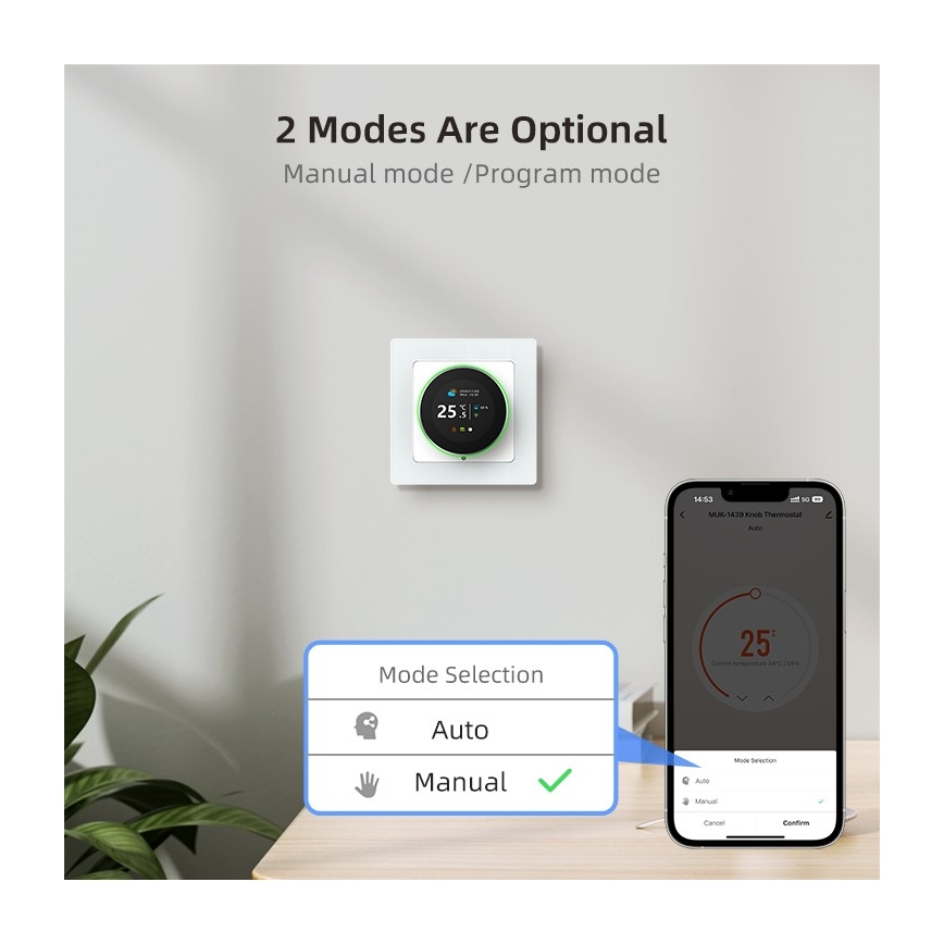 Immax NEO 07535L - Termostat pro elektrické podlahové topení SMART 230V/16A Wi-Fi Tuya