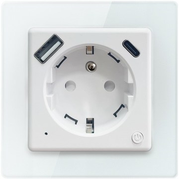 Immax NEO 07544L - Chytrá zásuvka E 16A/230V + 1xUSB-A+1xUSB C PD 20W Wi-Fi