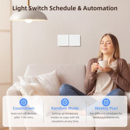 Immax NEO 07549L - Vypínač 1-tlačítkový SMART 230V
