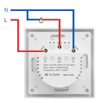 Immax NEO 07549L - Vypínač 1-tlačítkový SMART 230V