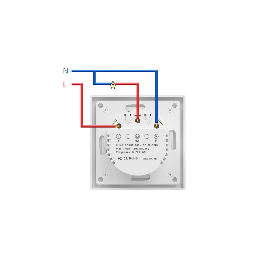Immax NEO 07549L - Vypínač 1-tlačítkový SMART 230V