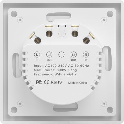Immax NEO 07550L - Vypínač 2-tlačítkový SMART 230V