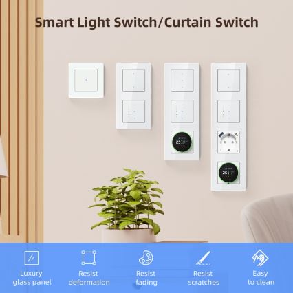 Immax NEO 07551L - Chytrý vypínač pro ovládání žaluzií a rolet 230V