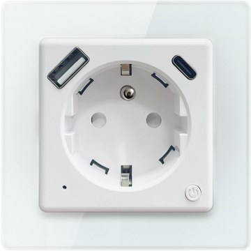 Immax NEO 07553L - Chytrá zásuvka E 16A/230V + 1xUSB-A+1xUSB C PD 20W