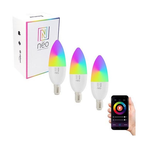 Immax NEO 07716C - SADA 3x LED RGB+CCT Stmívatelná žárovka E14/5,5W/230V Wi-Fi Tuya 2700K