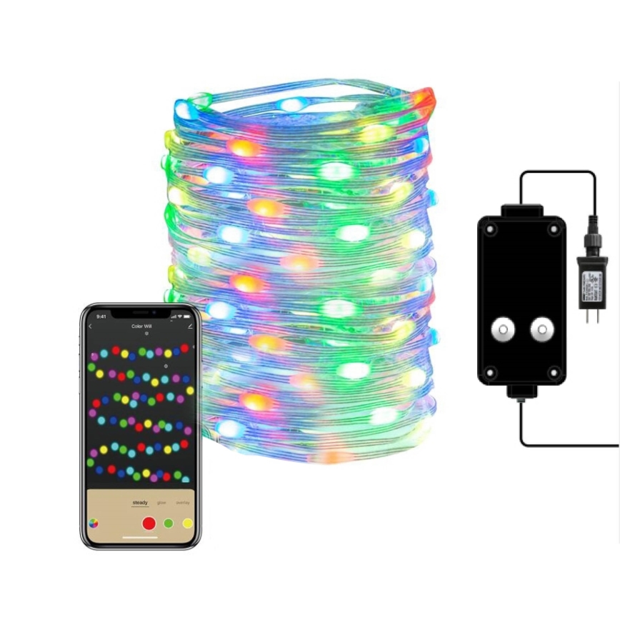 Immax NEO 07736L - LED RGB Stmívatelný venkovní pásek NEO LITE LED/8,4W/230V 16 m IP44 Wi-Fi Tuya