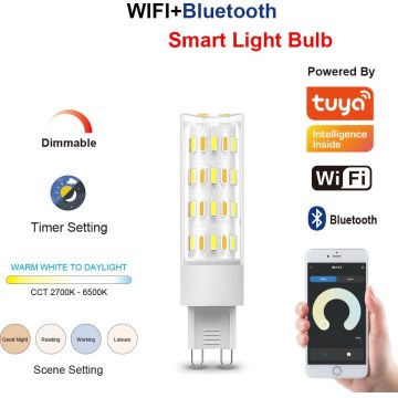 Immax NEO 07763CDO - SADA 3x LED CCT Stmívatelná žárovka G9/4W/230V Wi-Fi Tuya + dálkové ovládání