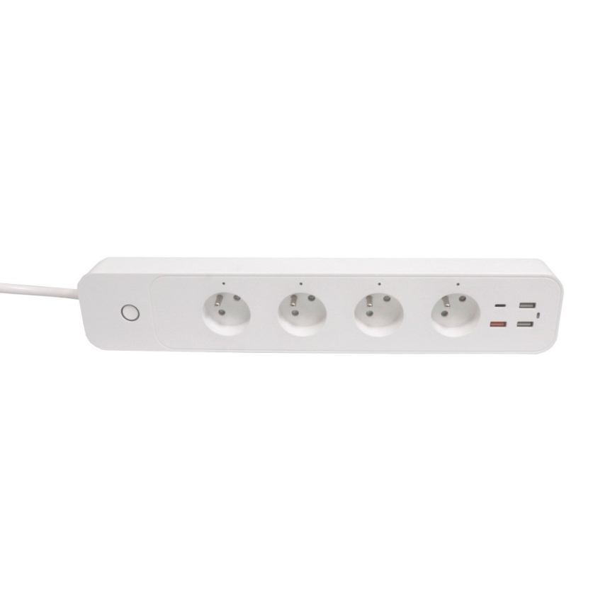 Immax NEO 07771L- Prodlužovací kabel NEO LITE Smart 4AC+3xUSB+1xUSB C Wi-Fi Tuya
