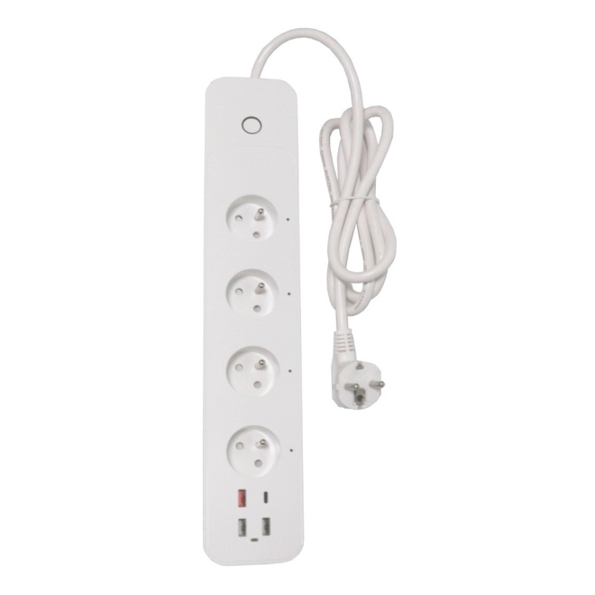 Immax NEO 07771L- Prodlužovací kabel NEO LITE Smart 4AC+3xUSB+1xUSB C Wi-Fi Tuya