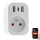 Immax NEO 07772L - Chytrá rozbočovací zásuvka 16A/230V + 2xUSB+1xUSB C Wi-Fi Tuya