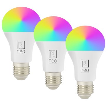 Immax NEO 07794CDO - SADA 3x LED RGB+CCT Stmívatelná žárovka E27/14W/230V 2700K-6500K Tuya Wi-Fi + dálkové ovládání