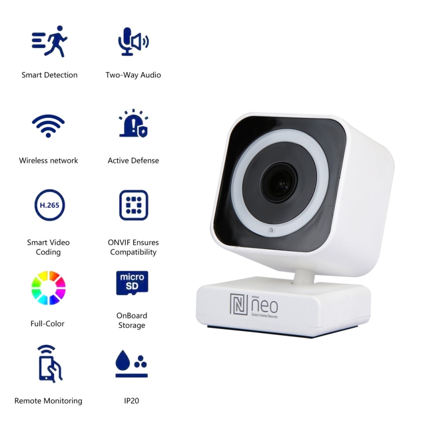 Immax NEO 07796L-Chytrá vnitřní kamera se senzorem LITTLE CUBE 3MP 5V Wi-Fi Tuya