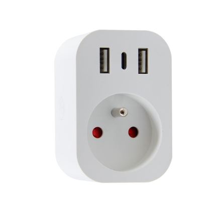 Immax NEO 07799L - Chytrá rozbočovací zásuvka 16A/230V + 2xUSB+1xUSB C Wi-Fi Tuya