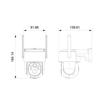 Immax NEO 07804L - Chytrá venkovní solární kamera se senzorem 9000 mAh Wi-Fi Tuya IP65