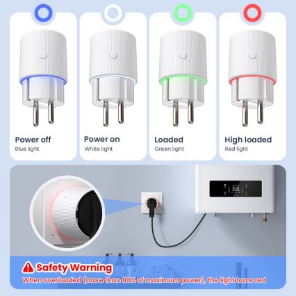 Immax NEO 07813L - Chytrá zásuvka F 3500W Wi-Fi
