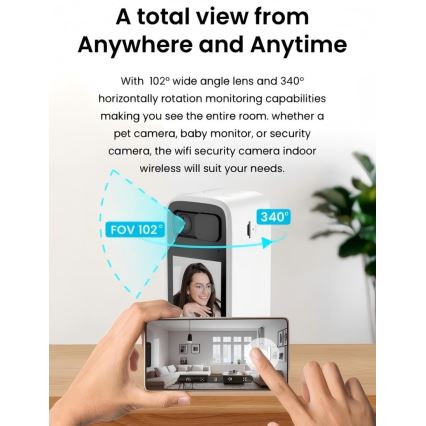 Immax NEO 07814L - Chytrá vnitřní kamera se senzorem 4 MP 5V Wi-Fi