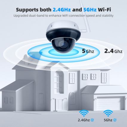 Immax NEO 07825L - Chytrá venk kamera se senzorem DOME 5MP 230V IP66 TUYA Wi-Fi